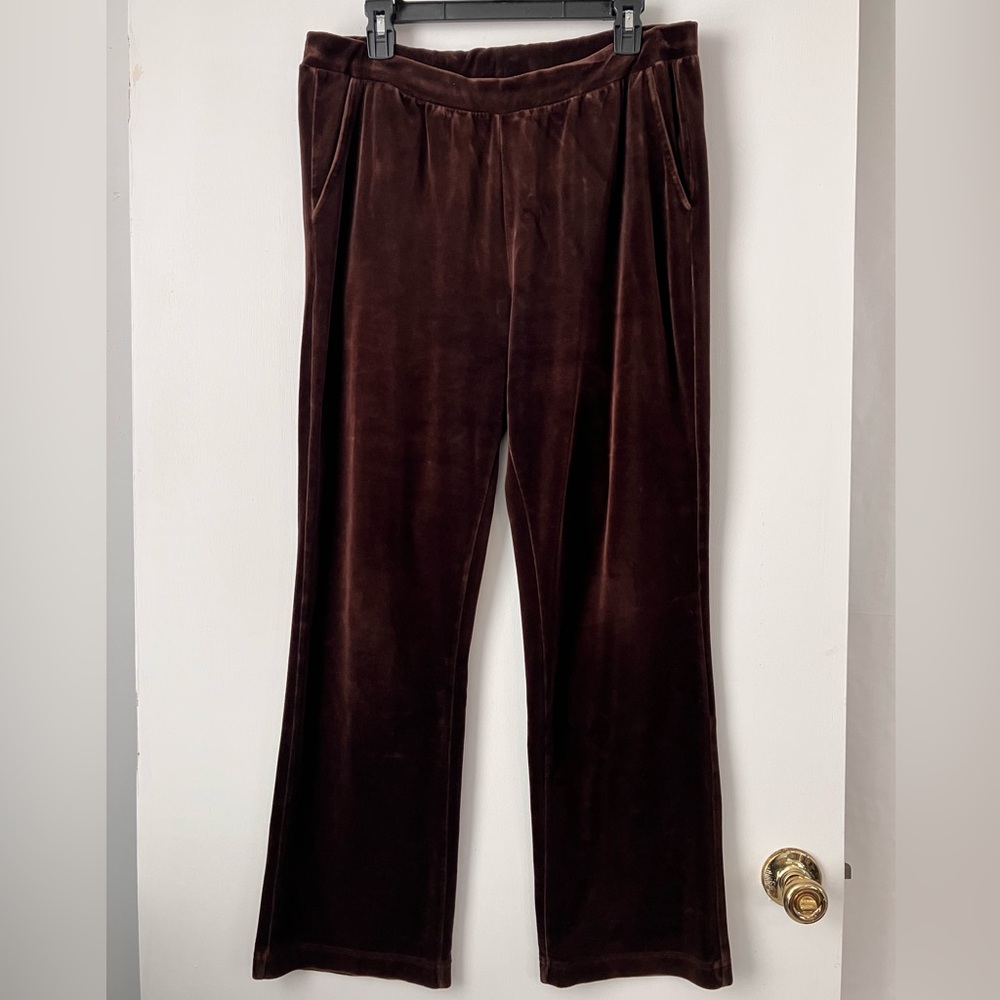 Lauren Ralph Lauren Velour Pull-on Pants Dark Brown
